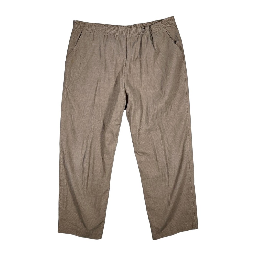Briggs Petite‎ Womens Corduroy Pants Khaki Elastic Waist Casual Size 16P